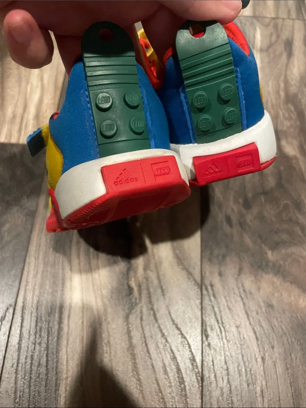 adidas Kids Yellow, Blue & Red Velcro Sneakers